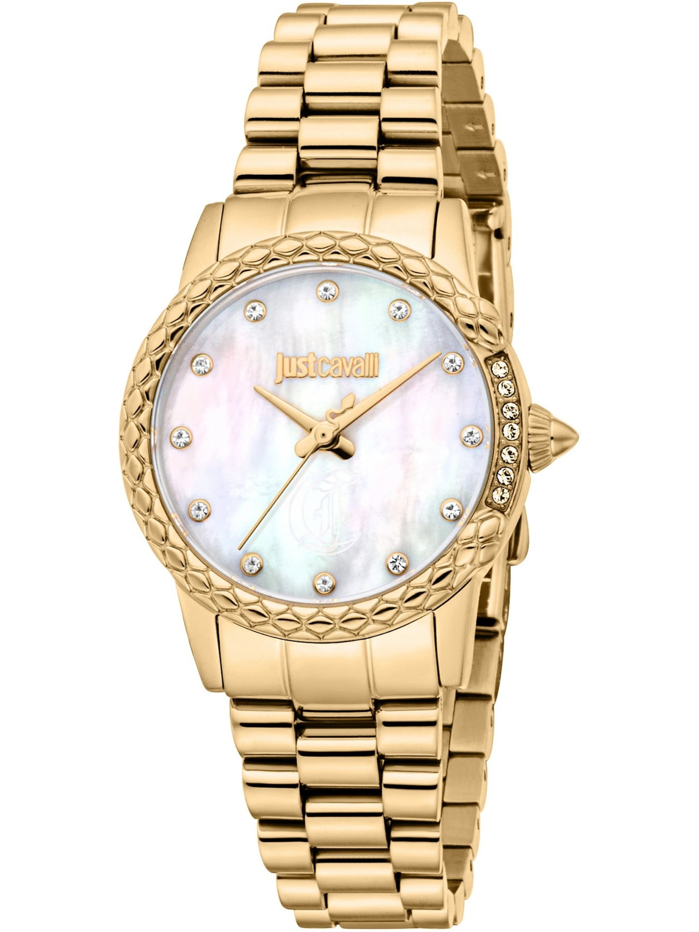 Just Cavalli Analoguhr in Gold: Vorderseite
