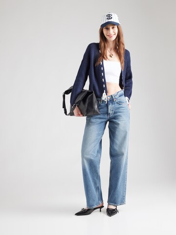 HOLLISTER Вязаная кофта в Синий