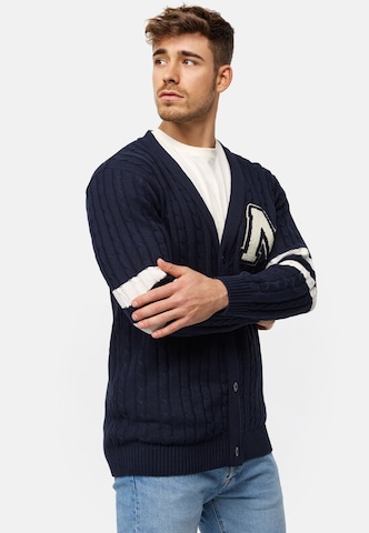 INDICODE JEANS Knit Cardigan ' INJose ' in Blue