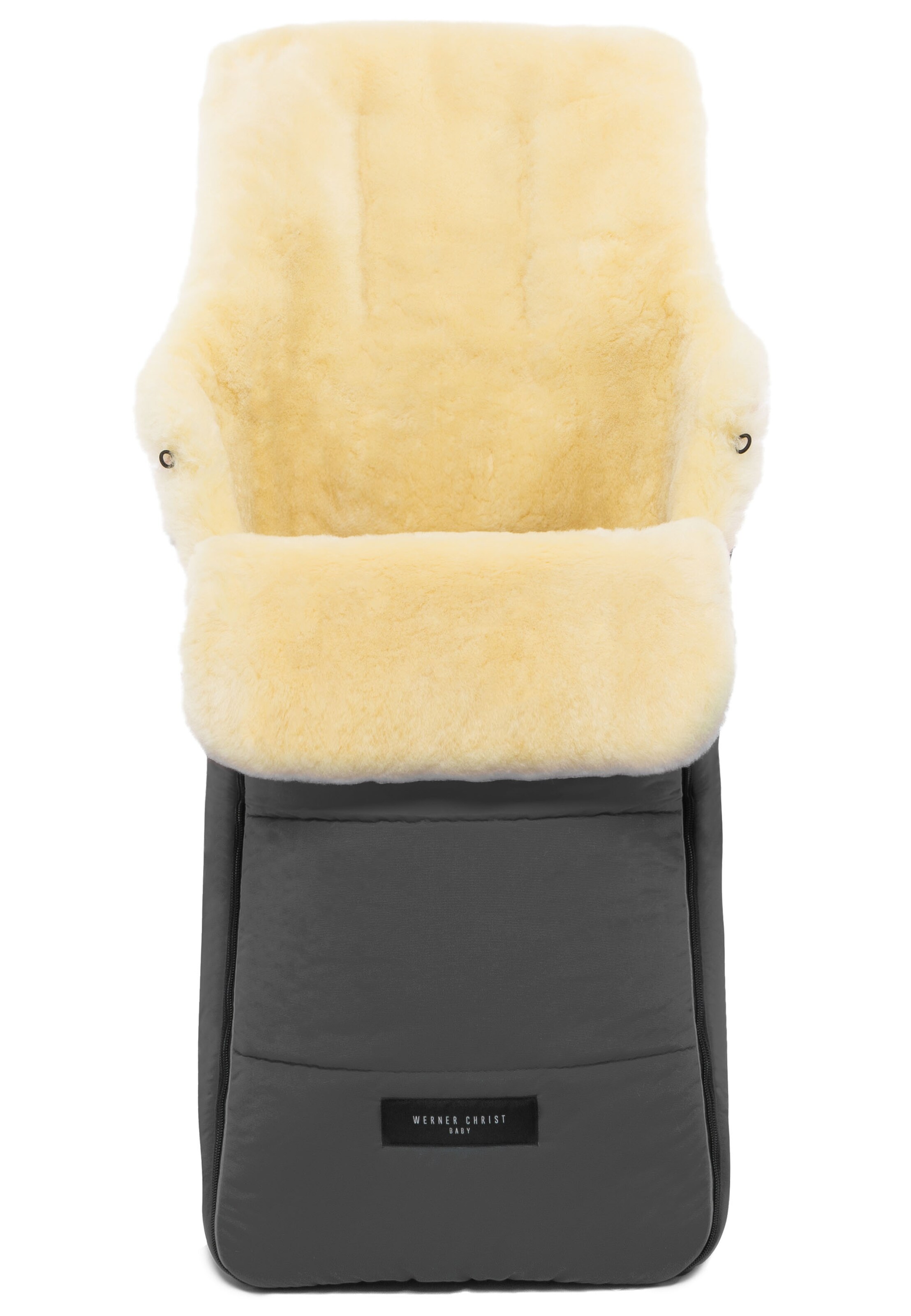 Werner Christ Baby Fußsack 'AROSA' in Grau: Vorderseite