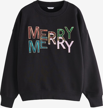 juoda Next Megztinis be užsegimo 'Merry Merry': priekis