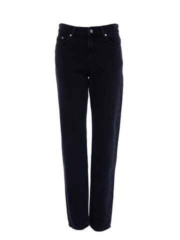 Dr. Denim Jeans 'Drdenimarch Mid Straight' in Zwart: voorkant