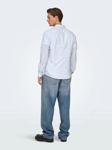 Only & Sons Slim Fit Paita 'ONSALVARO' värissä valkoinen