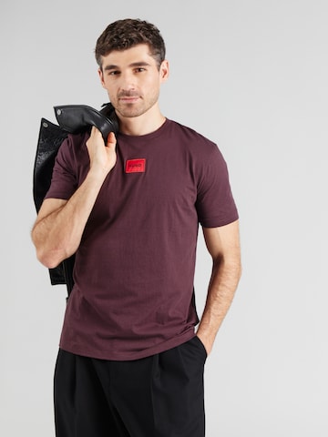 HUGO T-Shirt 'Diragolino212' in Lila: Vorderseite