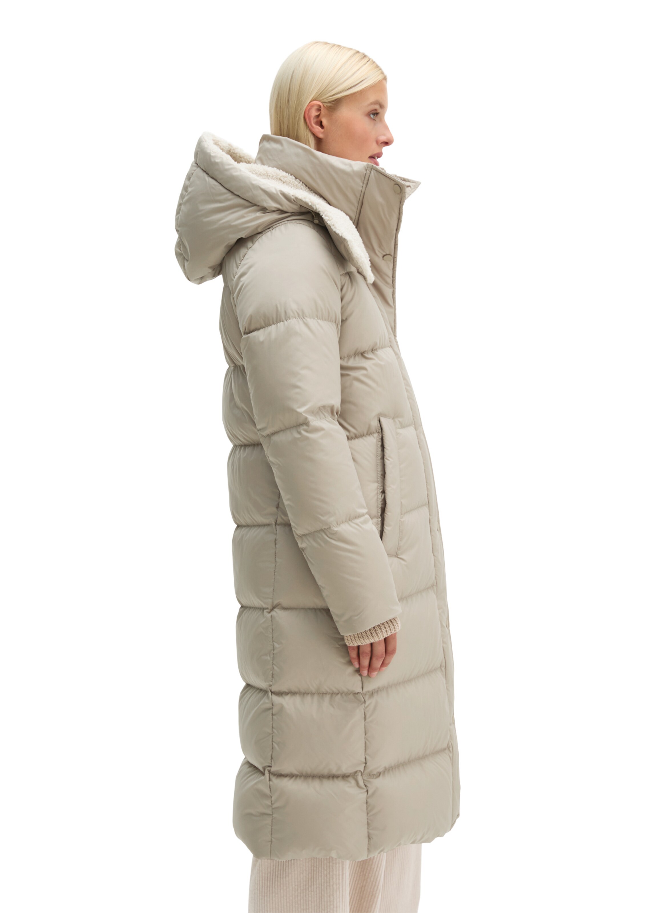 Marc O'Polo Wintermantel in Beige: zijkant