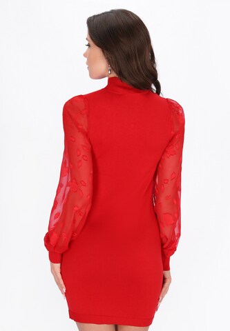 faina Jurk in Rood