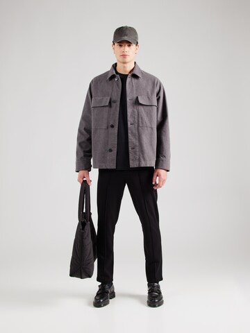 ANNARR Regular fit Button Up Shirt 'ANRHARKI' in Grey