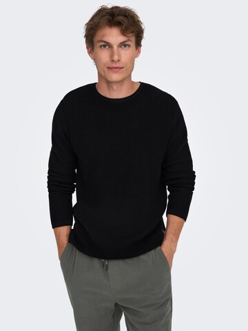 Only & Sons Trui 'Eric' in Zwart: voorkant