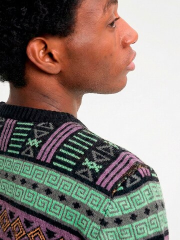 hydroponic - Jersey 'Hydroponic Regular-Fit Helix Jacquard Knit Sweater' en negro