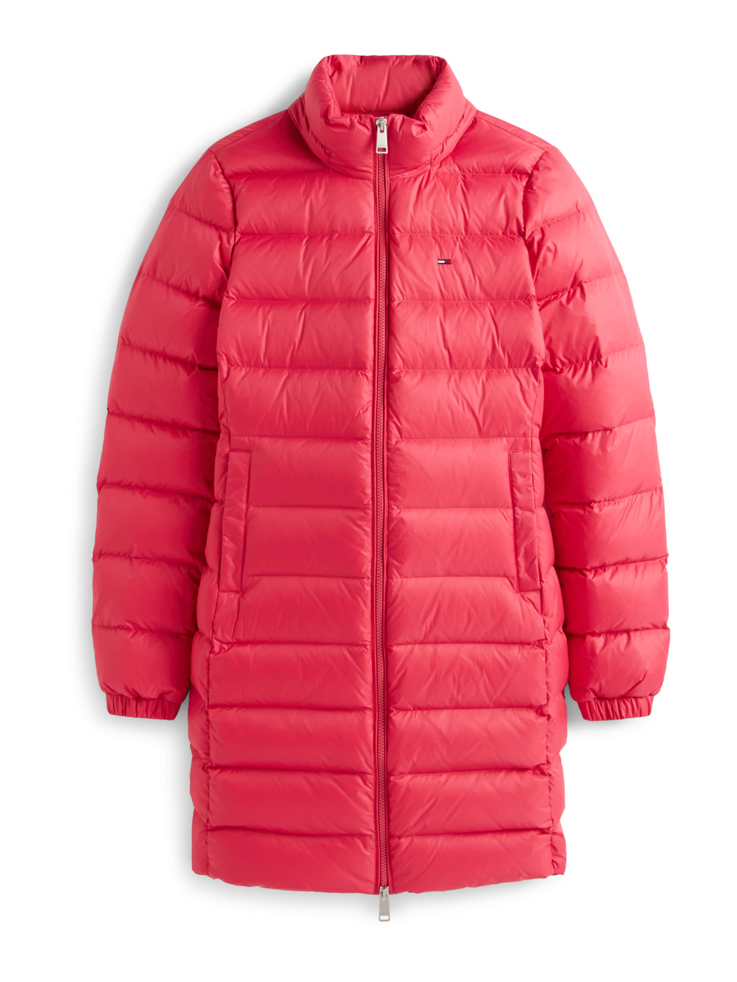 Tommy Jeans Kevad-sügismantel 'Essential', värv punane: eest vaates