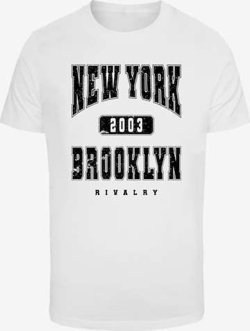 T-Shirt 'Brooklyn' Mister Tee en blanc : devant
