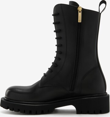 Isabel Bernard Lace-Up Boots in Black