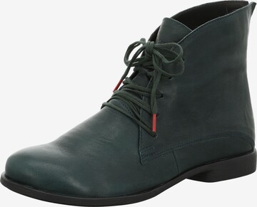 THINK! Lace-Up Ankle Boots in Green: front