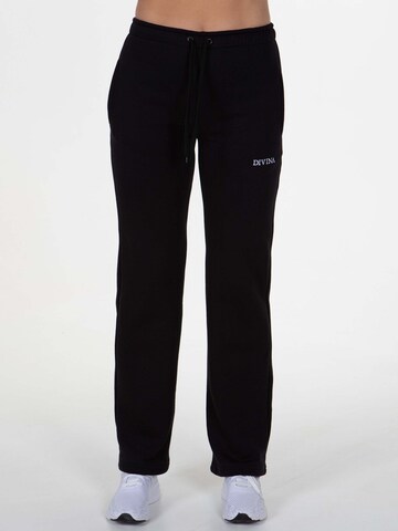 Loosefit Pantaloni 'Comfy' di Divina in nero: frontale