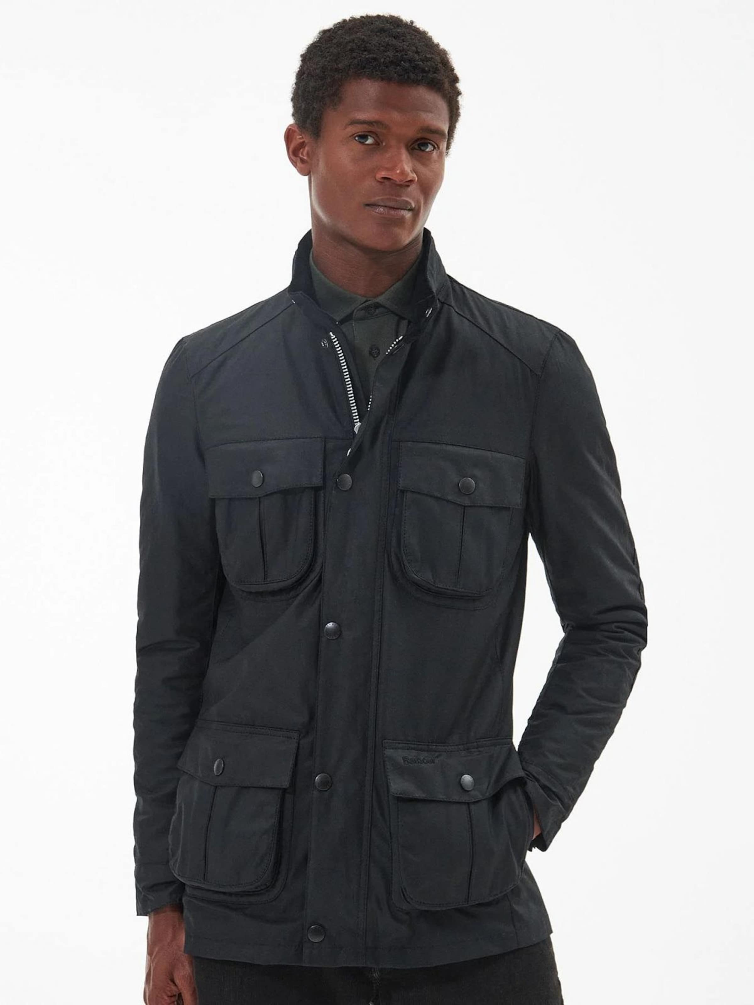 Barbour Winterjas 'Corbridge' in Zwart: voorkant