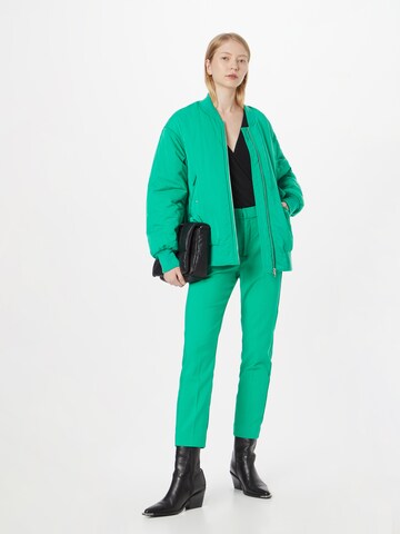InWear Regular Trousers with creases 'Zella' in Green