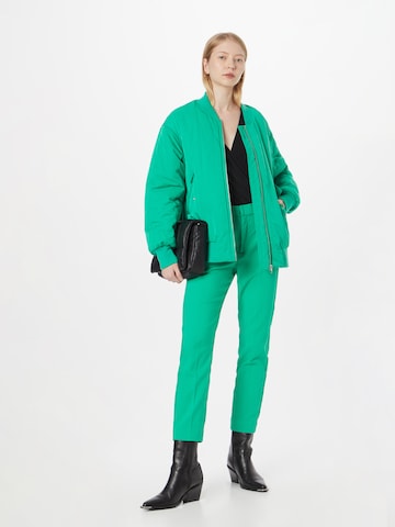 InWear Regular Pleated Pants 'Zella' in Green