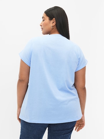 Zizzi T-Shirt 'Katja' in Blau