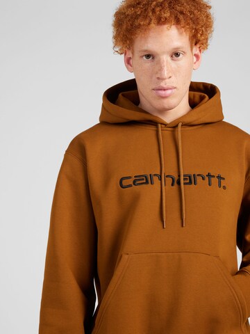 Bluză de molton de la Carhartt WIP pe maro