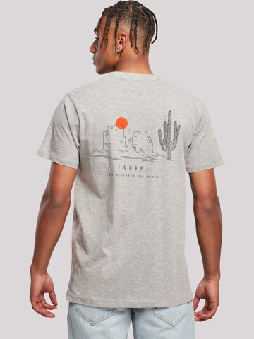 F4NT4STIC Shirt 'Escape Discover the World Savannah ' in Grey