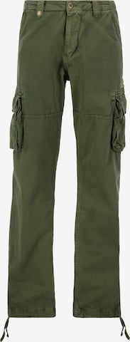 ALPHA INDUSTRIES - Regular Calças cargo 'Jet' em verde: frente