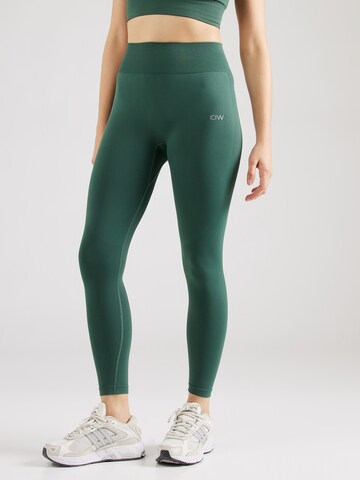 Skinny Pantaloni sportivi 'Define' di ICANIWILL in verde: frontale