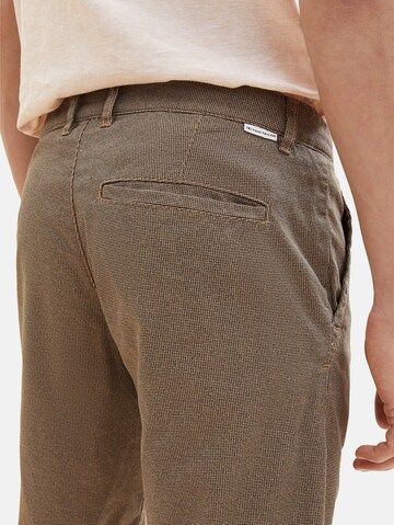 TOM TAILOR Regular Chino trousers in Brown
