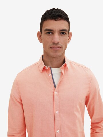 TOM TAILOR Regularny krój Koszula w kolorze pomarańczowy