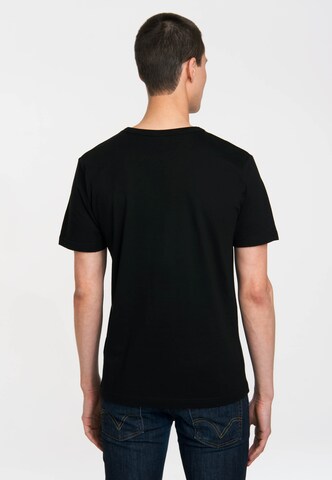 LOGOSHIRT Shirt 'Grindelwald vs Dumbledore' in Black