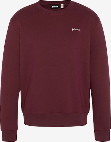 Schott NYCSweater majica - crvena boja: prednji dio