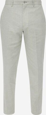 s.Oliver BLACK LABEL Slim fit Pleated Pants in Green: front