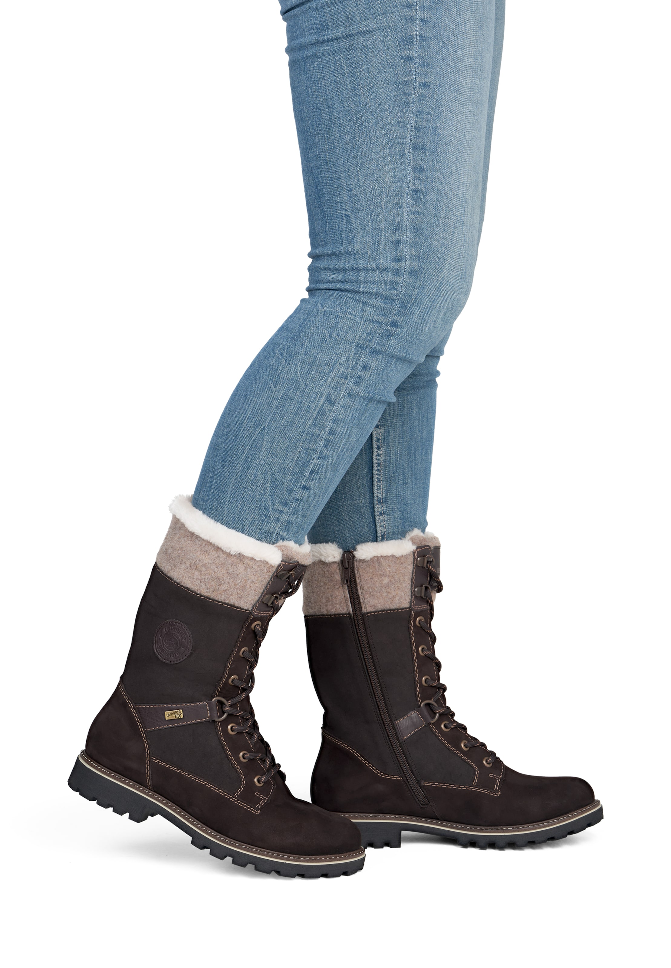 Bottes à lacets ' D8474 ' REMONTE en marron : devant