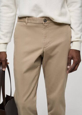 MANGO MAN Slimfit Hose 'Barna' in Beige