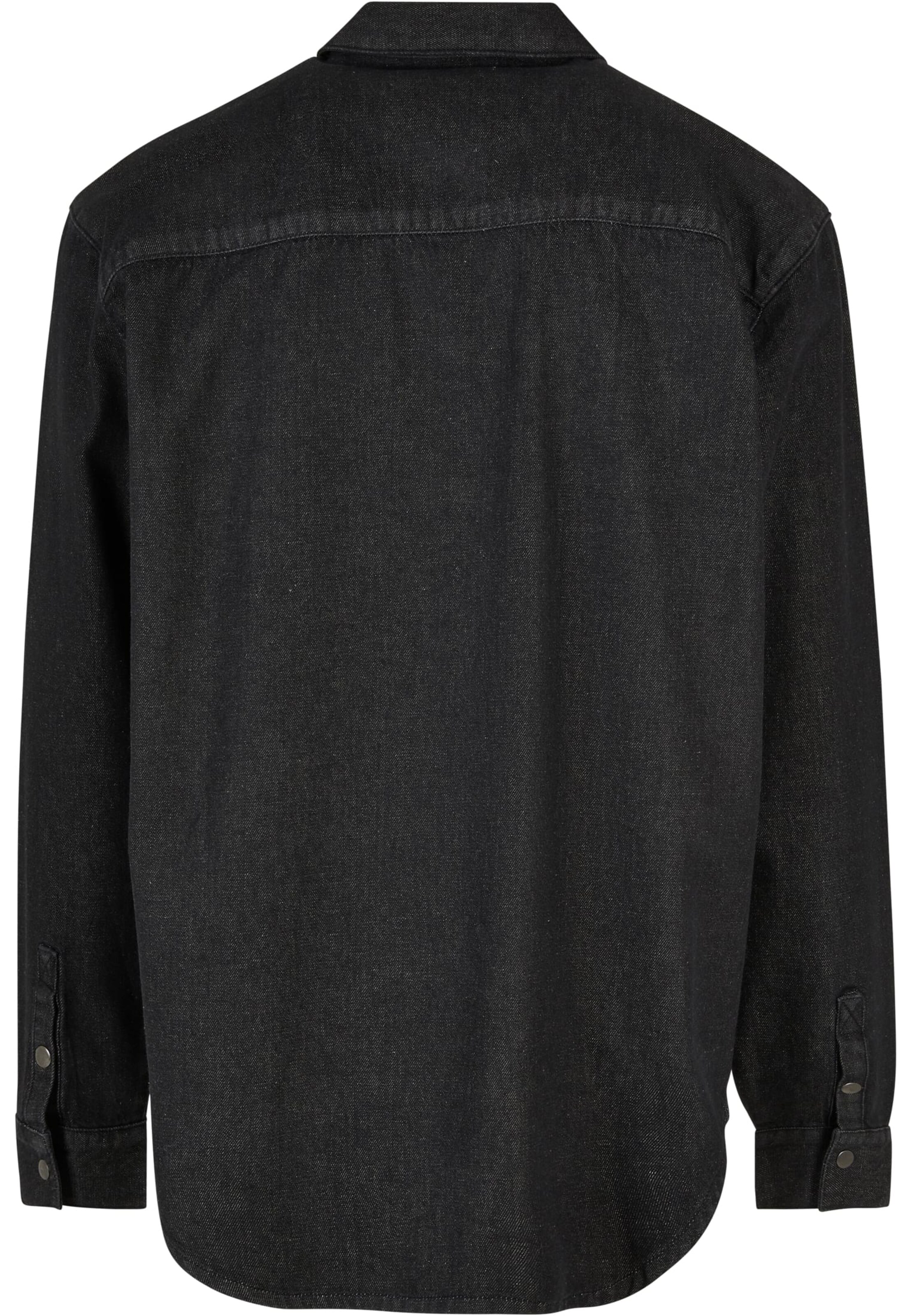 Urban Classics Comfort fit Button Up Shirt in Black