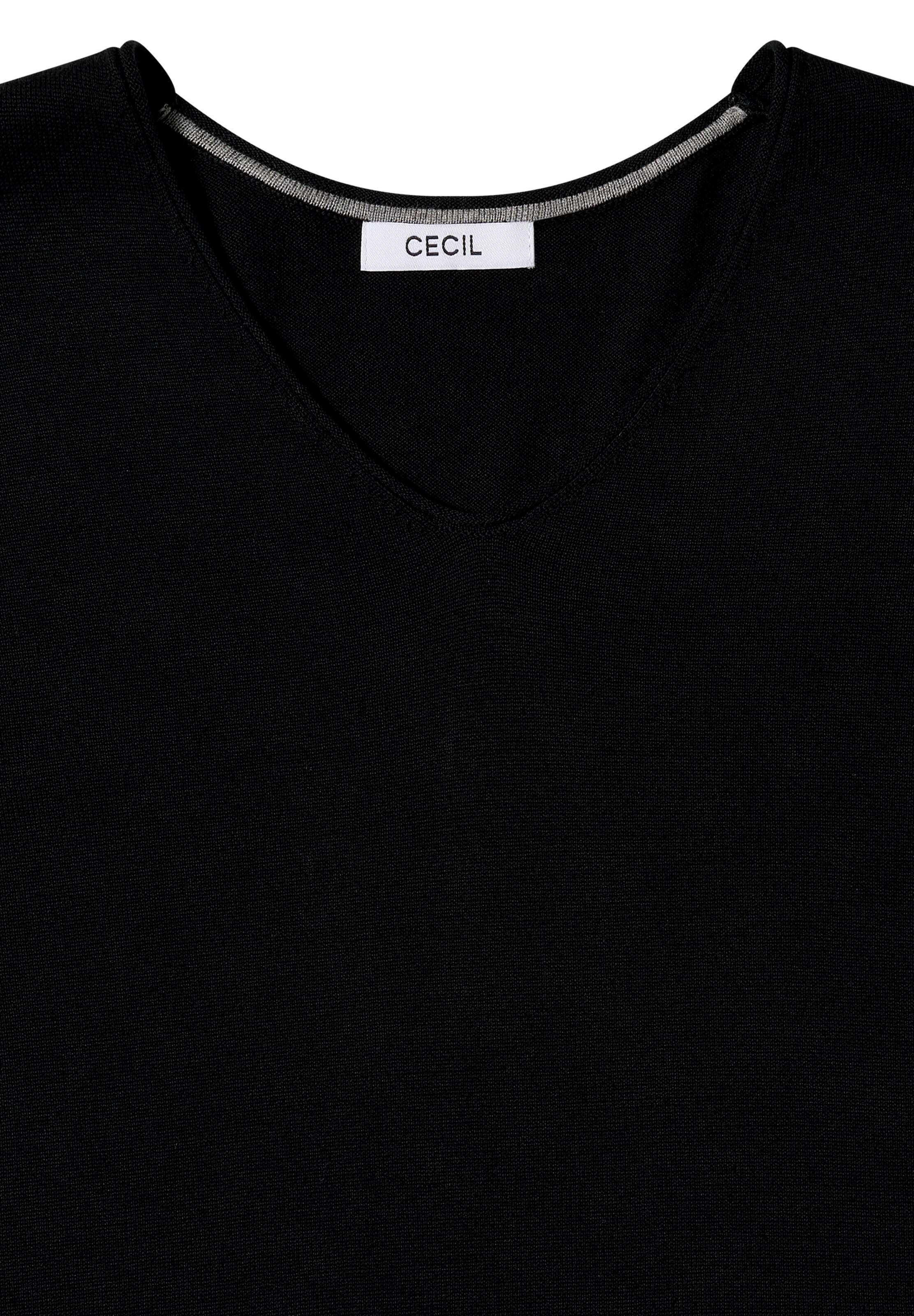 CECIL Pullover in Schwarz