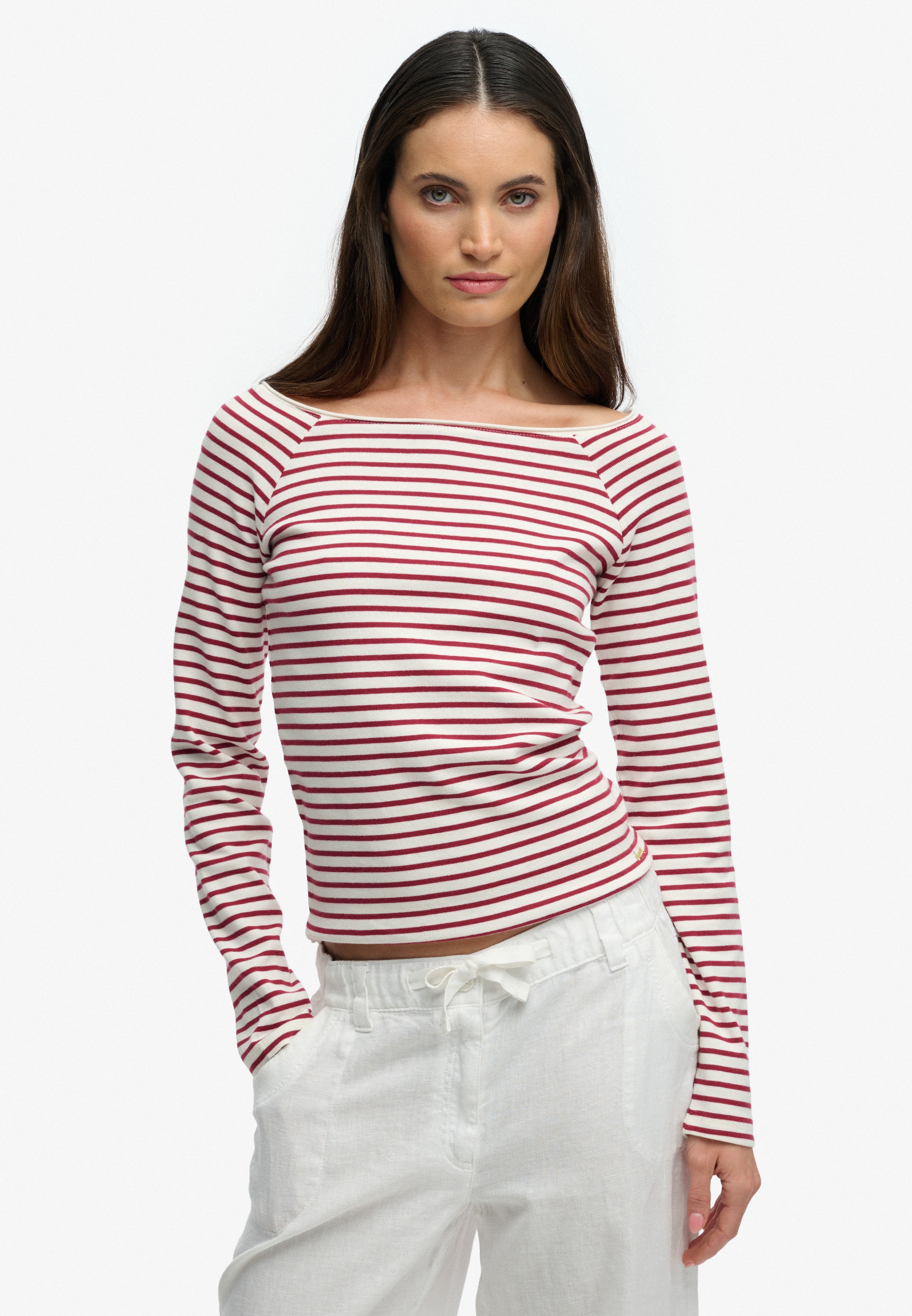 T-shirt 'Bardot' Superdry & Co en rouge : devant