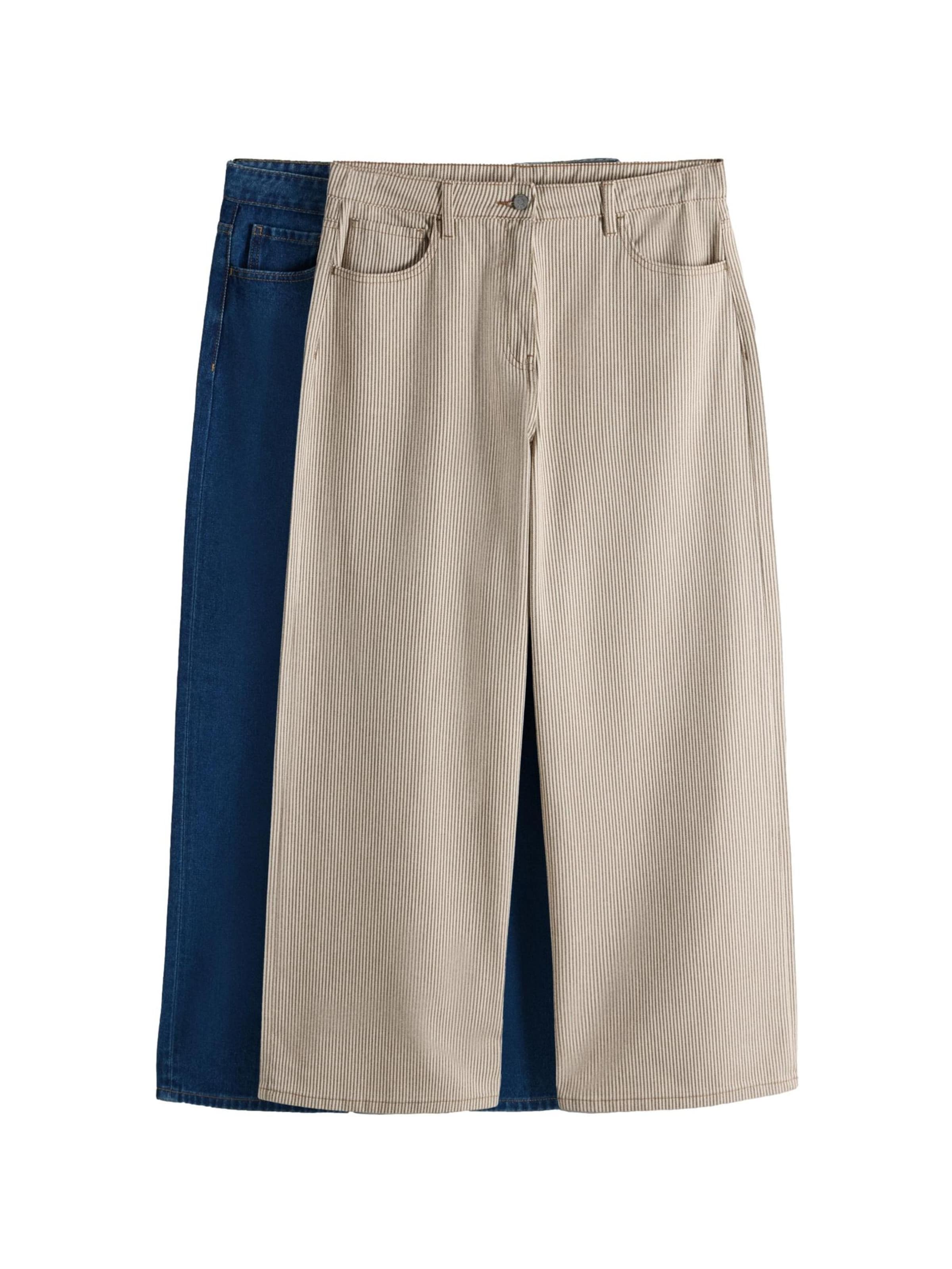 The Set Wide Leg Jeans in Blau: Vorderseite