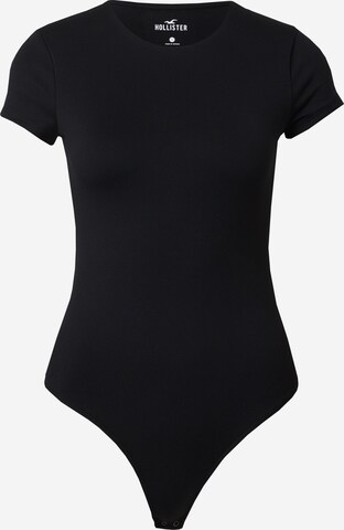 HOLLISTER Shirt Bodysuit in Black: front