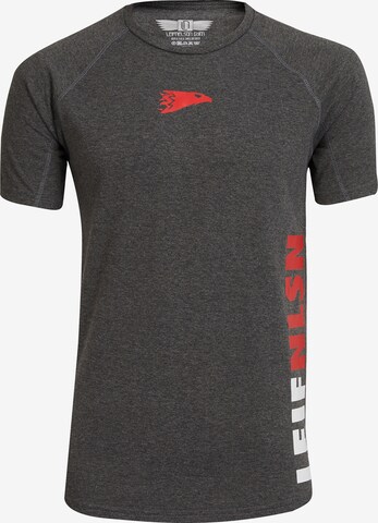 Leif Nelson Gym T-Shirt Rundhals in Grau: predná strana