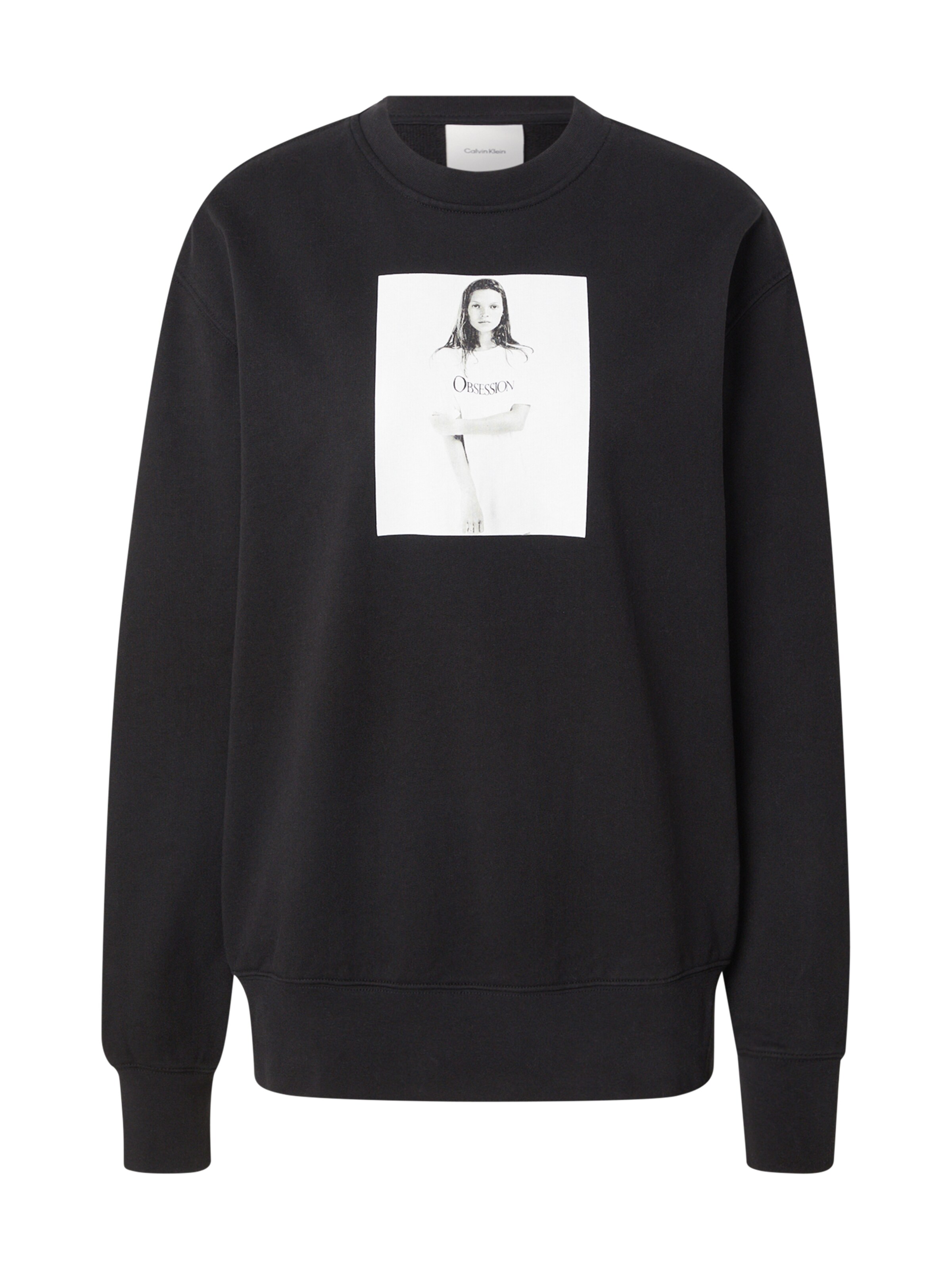 Calvin Klein Sweatshirt 'KATE OBSESSION' in Schwarz: Vorderseite
