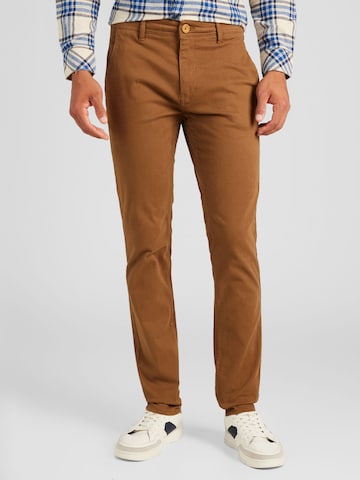 BLEND Slim fit Chino Pants in Brown: front