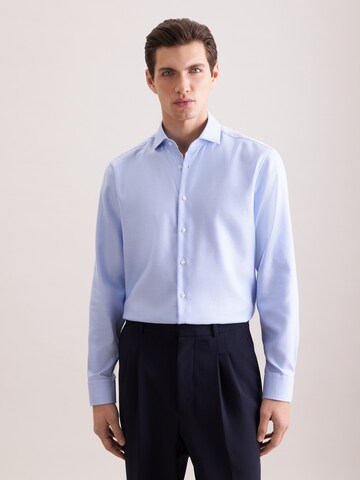 Coupe regular Chemise business SEIDENSTICKER en bleu : devant