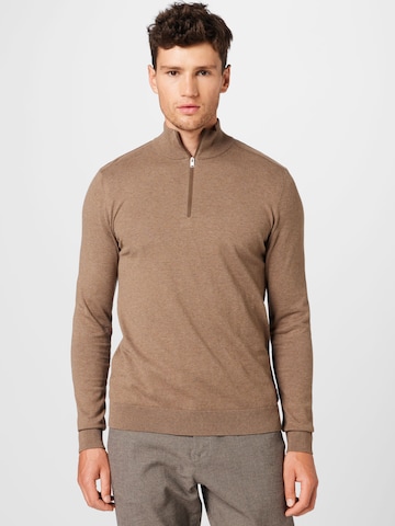 Regular fit Pullover 'Berg' di SELECTED HOMME in marrone: frontale