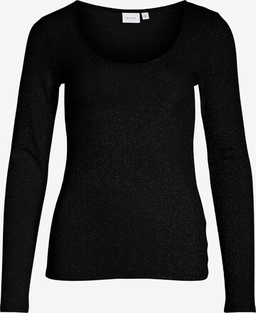 VILA Majica 'LUXY' | črna barva: sprednja stran