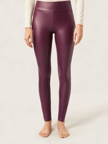 CALZEDONIA Skinny Leggings in Purple: front