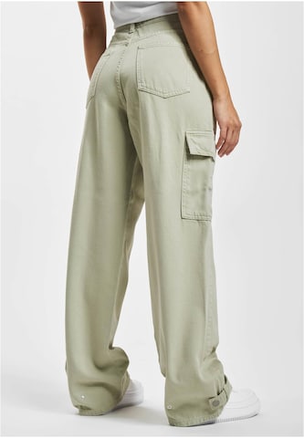 DEF Široke hlačnice Kargo hlače | zelena barva