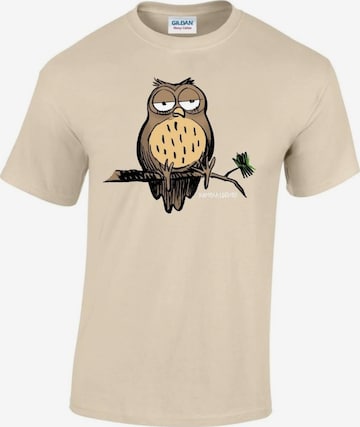 Bad Nature Koszulka 'Bad Nature Owl T-Shirt' w kolorze beżowy: przód