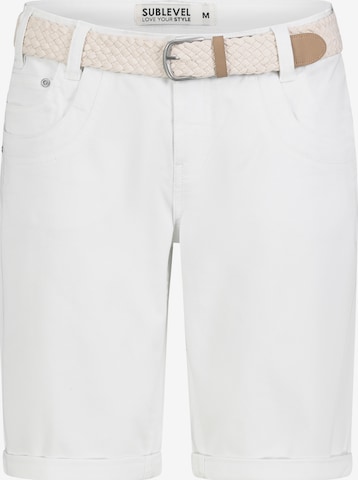 Sublevel Shorts in Weiß: Vorderseite