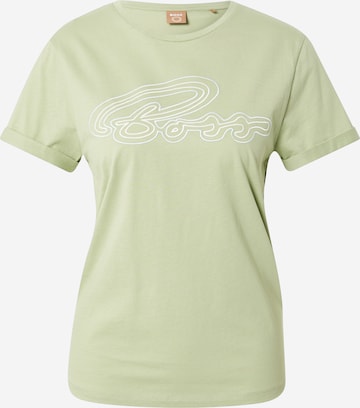 BOSS Orange Shirt 'Esummer' in Green: front