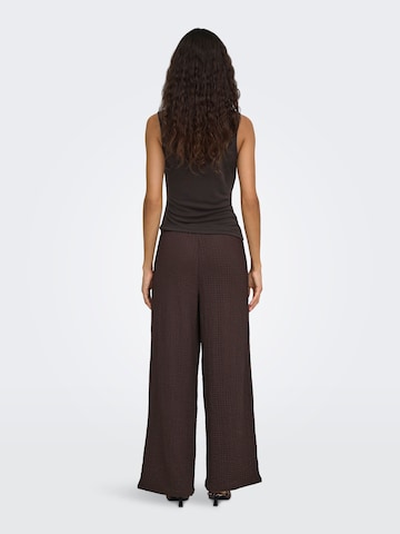 ONLY Wide leg Παντελόνι 'ONLERIKKA' σε καφέ